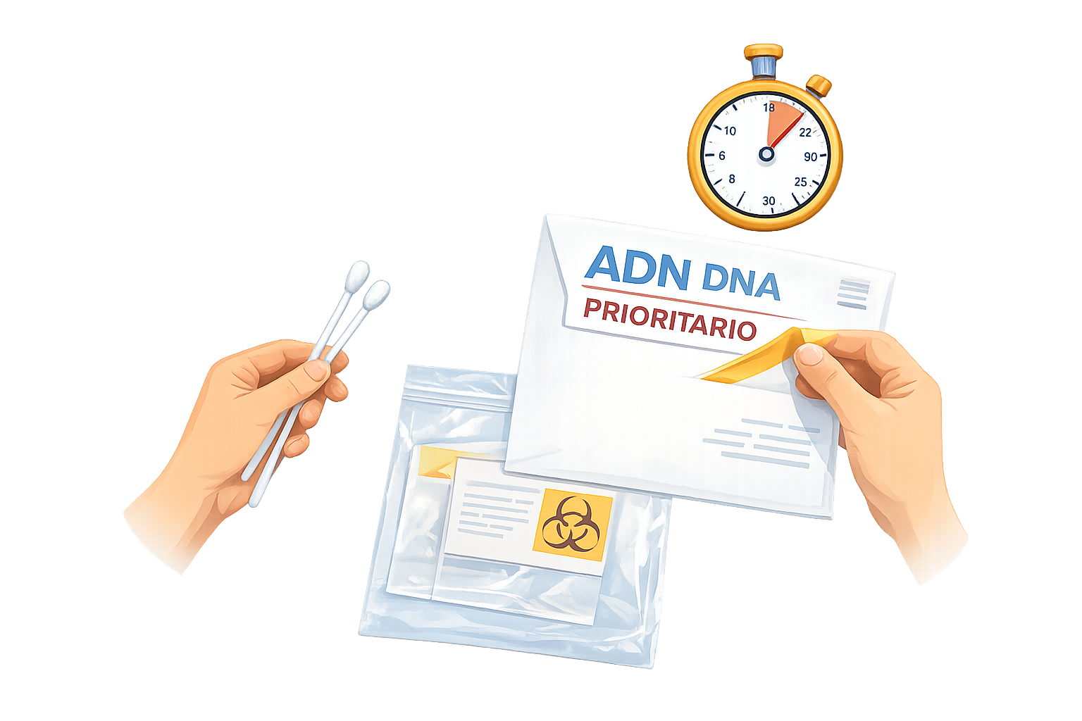 Preparar su propio kit de ADN con urgencia en Rosario